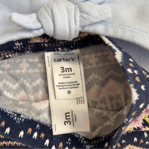 Carter’s 2-Piece Heart Top and Legging Set Blue/Pink size 3 months - Picture 4 of 5